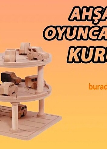 Ahşap otopark oyuncak