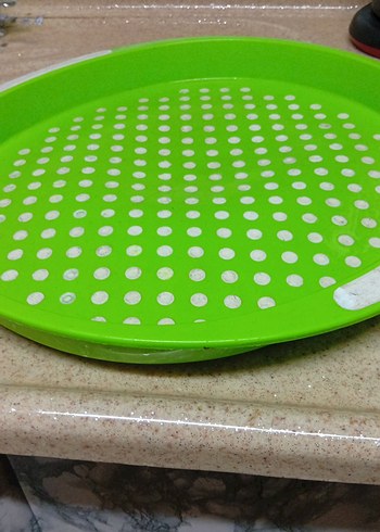 Renkli Yeşil Plastik Delikli Tepsi