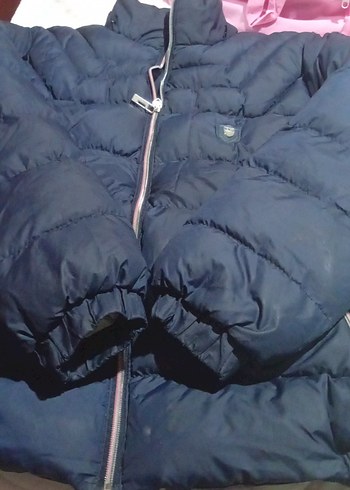 Parlak Mavi Fermuarlı erkek çocuk Kışlık Mont - Görsel 2