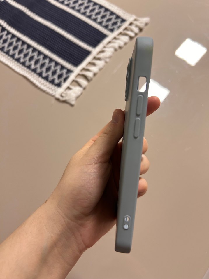 Mavi Slikon İphone 14 Kılıf İçi süet - Görsel 4