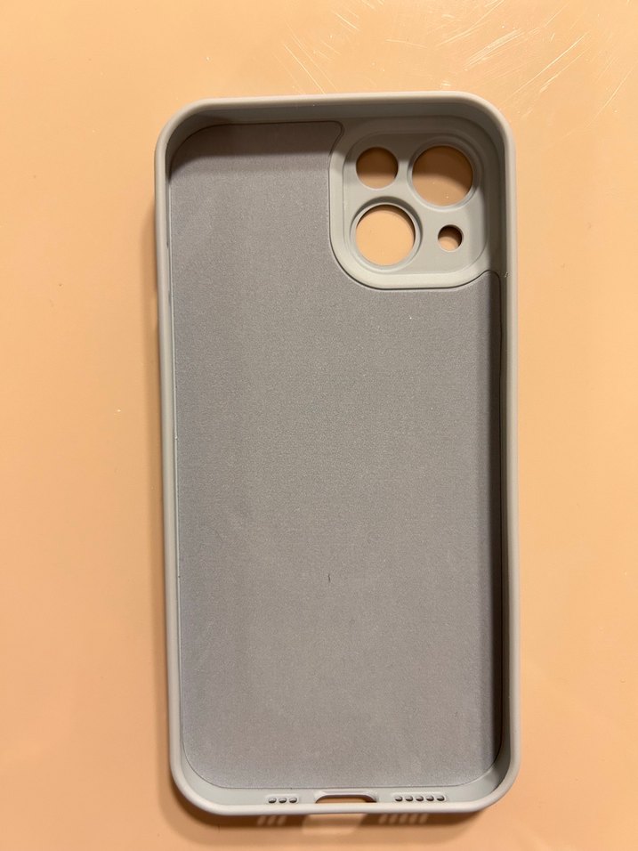 Mavi Slikon İphone 14 Kılıf İçi süet - Görsel 2