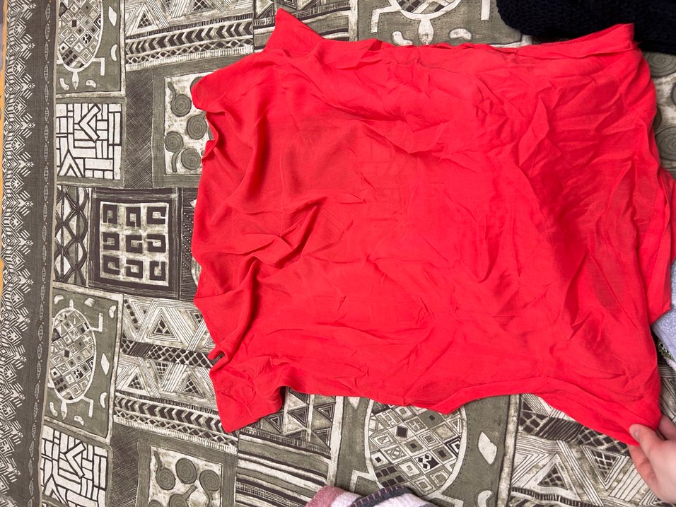 Kadın Kırmızı Uzun Düğmeli Kolsuz Gömlek Mavi Marka - Görsel 4