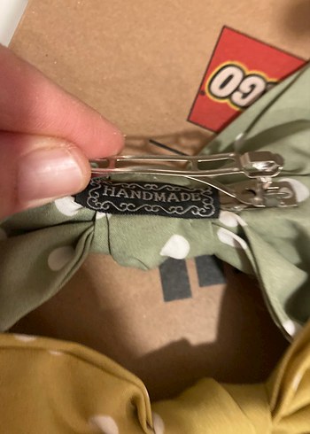 2ADET  BÜYÜK Puantiye Desenli Retro Fiyonk Saç Aksesuarı - Görsel 3