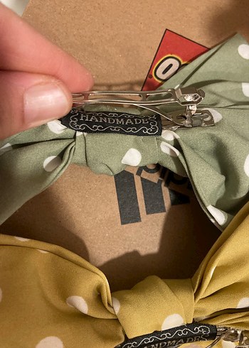 2ADET  BÜYÜK Puantiye Desenli Retro Fiyonk Saç Aksesuarı - Görsel 4