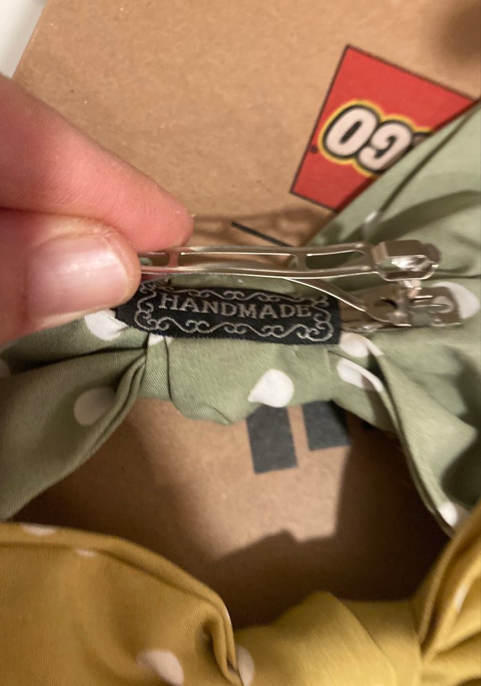 2ADET  BÜYÜK Puantiye Desenli Retro Fiyonk Saç Aksesuarı - Görsel 3