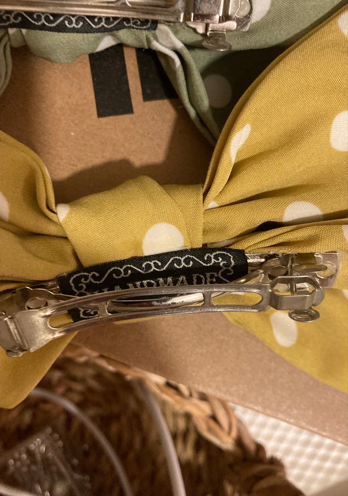 2ADET  BÜYÜK Puantiye Desenli Retro Fiyonk Saç Aksesuarı - Görsel 2