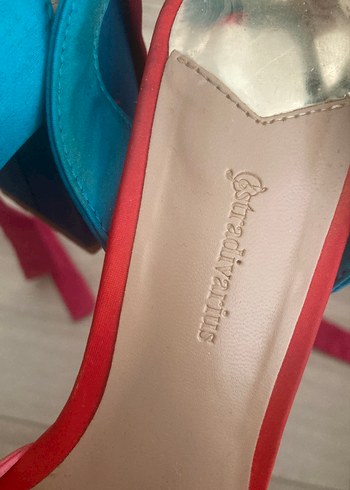 Bohem Çok Renkli Blok Topuklu Stradivarius markaAyakkabı 38 - Görsel 4