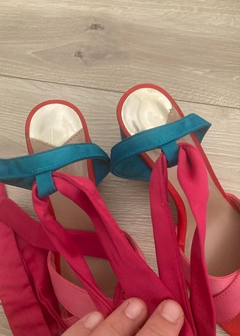 Bohem Çok Renkli Blok Topuklu Stradivarius markaAyakkabı 38 - Görsel 7