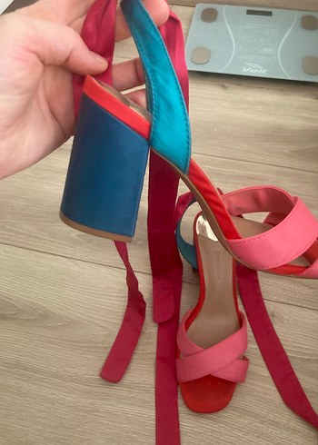 Bohem Çok Renkli Blok Topuklu Stradivarius markaAyakkabı 38 - Görsel 2