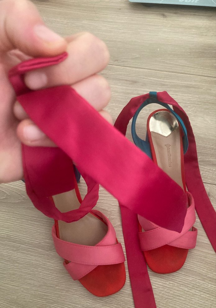 Bohem Çok Renkli Blok Topuklu Stradivarius markaAyakkabı 38 - Görsel 3