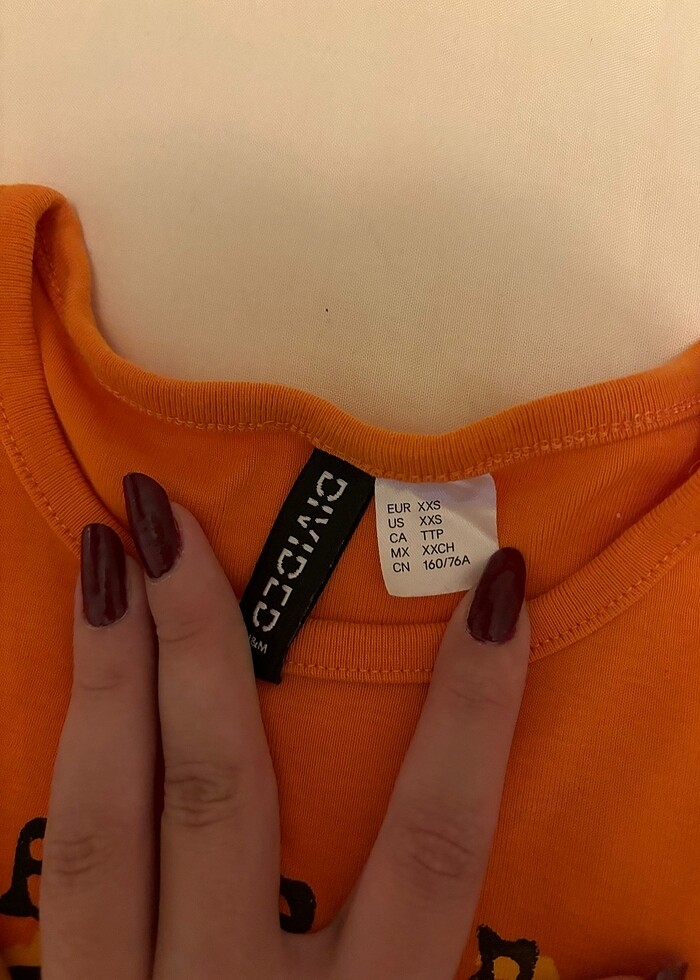 Turuncu baby tee - Görsel 2