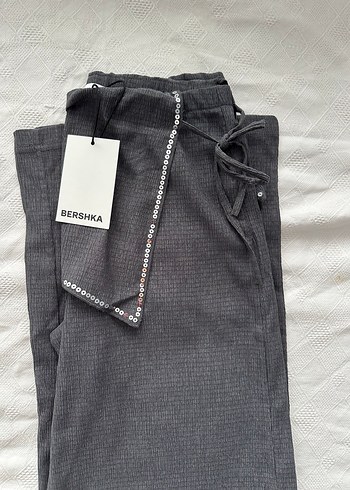 Bershka Gri Duz Pantolon