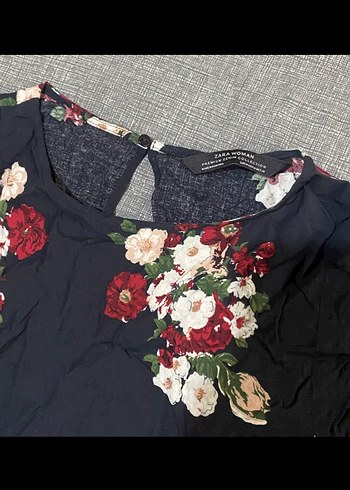 Zara Çiçek Desenli Zara Midi Elbise