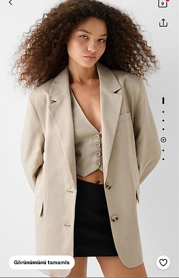 BERSHKA bej blazer