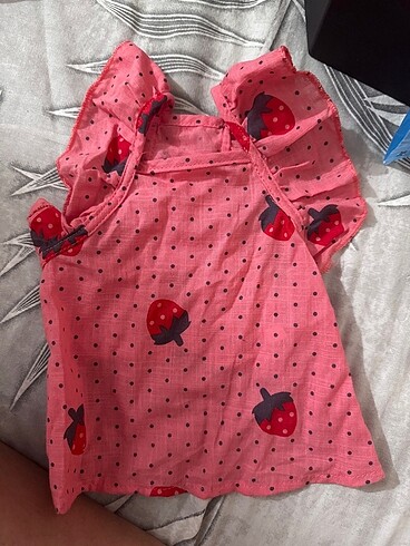 Çilek desenli pembe kedi ve köpek giyimi