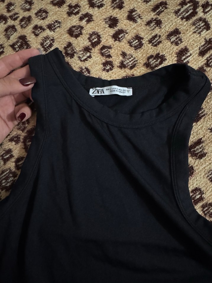 ZARA Siyah  Kadın Atlet - Görsel 4