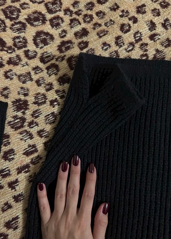 Siyah Kadın Triko Kazak - Görsel 2