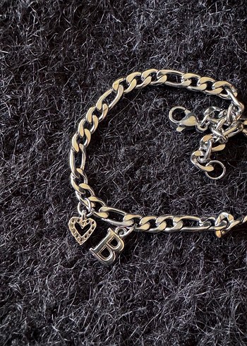 Zincir Detaylı Gümüş Renk Bileklik - Görsel 2