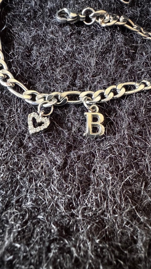 Zincir Detaylı Gümüş Renk Bileklik - Görsel 5