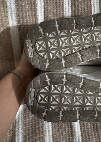 PUMA krem Keten Bağcıklı Kadın Spor Ayakkabı - Görsel 7