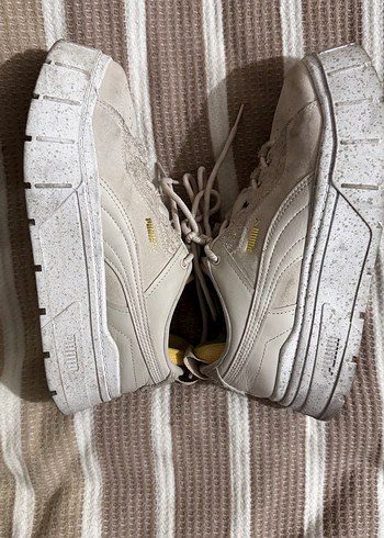 PUMA krem Keten Bağcıklı Kadın Spor Ayakkabı - Görsel 4