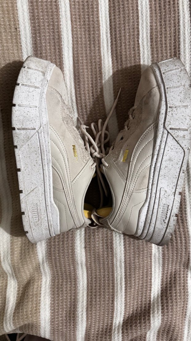 PUMA krem Keten Bağcıklı Kadın Spor Ayakkabı - Görsel 4