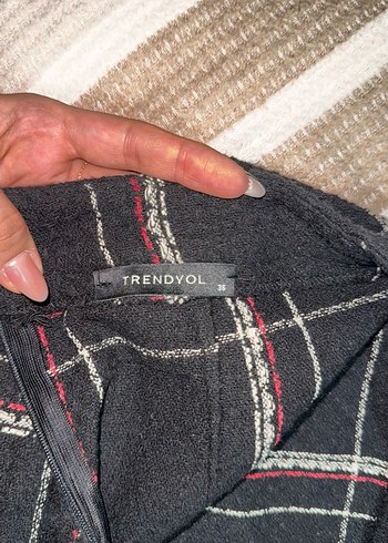 Siyah Ekoseli mini Etek - Görsel 2