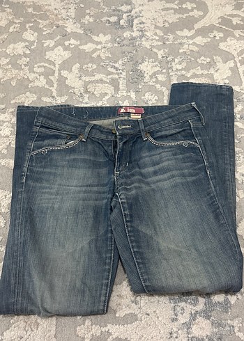 yırtık cep işlemeli bootcut kesin pantalon - Görsel 5