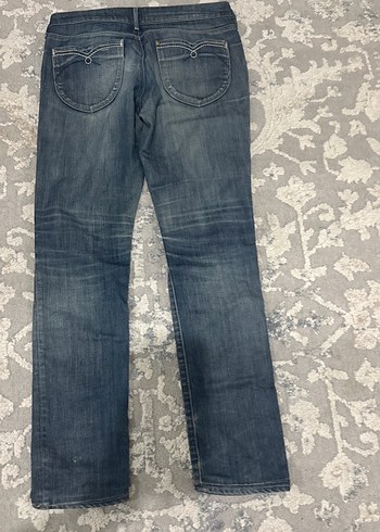 yırtık cep işlemeli bootcut kesin pantalon - Görsel 4