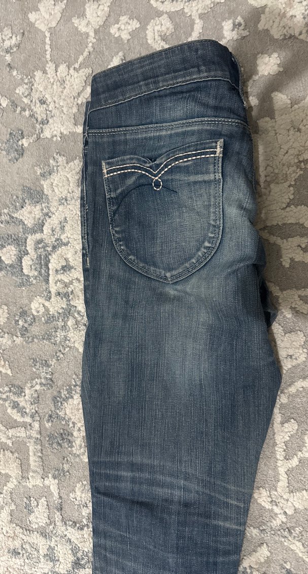 yırtık cep işlemeli bootcut kesin pantalon - Görsel 3