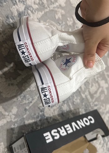 orijinal beyaz kadın için converse ayakkabı - Görsel 9