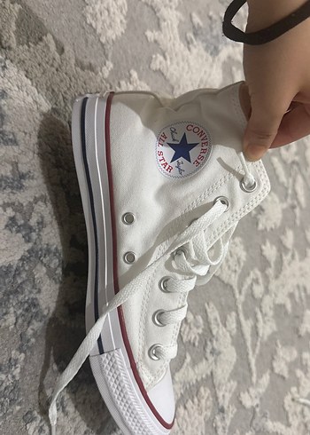orijinal beyaz kadın için converse ayakkabı - Görsel 8