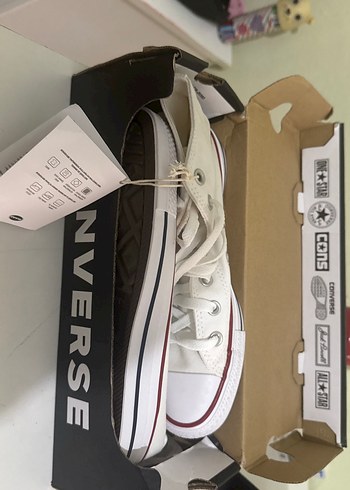 orijinal beyaz kadın için converse ayakkabı - Görsel 5