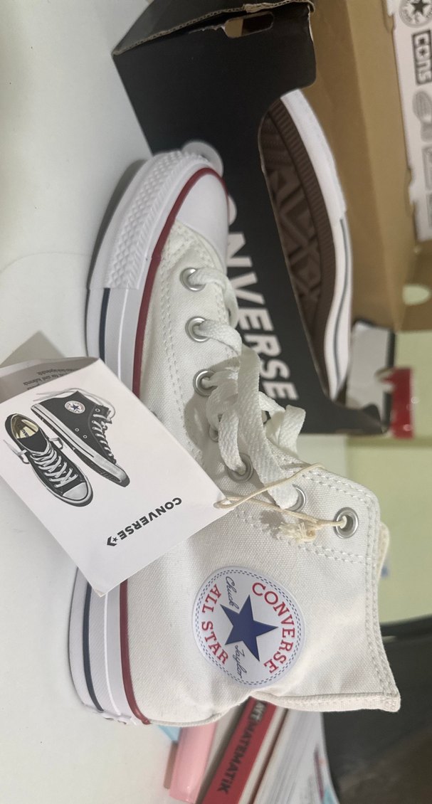 orijinal beyaz kadın için converse ayakkabı - Görsel 4