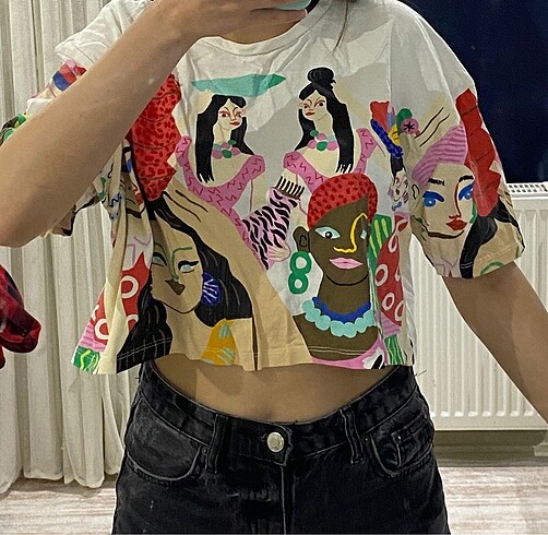 kisa mini tisort -crop