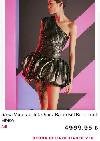 Gold Parlak Mini Straplez Elbise - Görsel 4