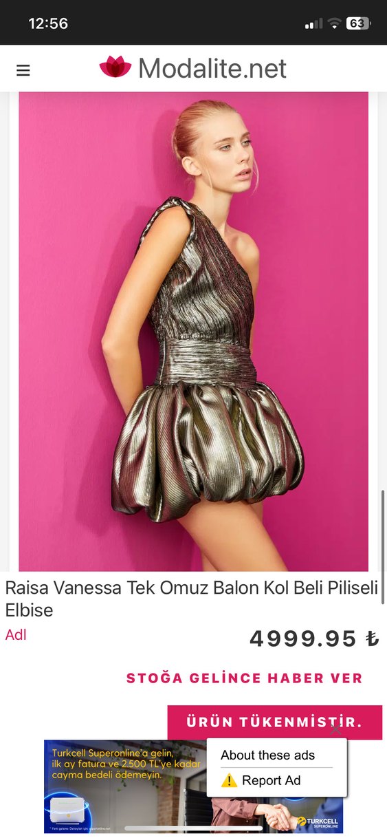 Gold Parlak Mini Straplez Elbise - Görsel 2