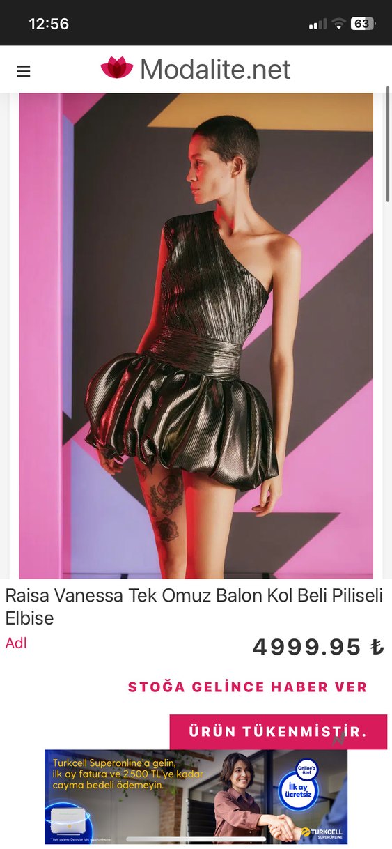 Gold Parlak Mini Straplez Elbise - Görsel 4