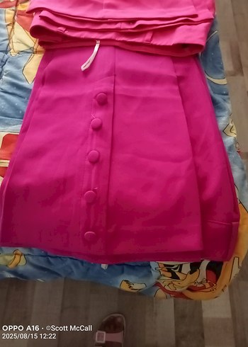 Diğer Düğmeli Pembe Kadın Kumaş Pantolon