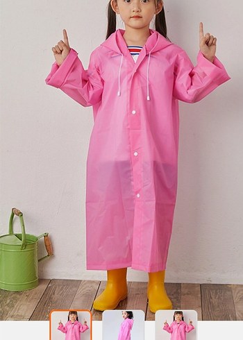 Renkli Uzun unısex Yağmurluk - Görsel 5