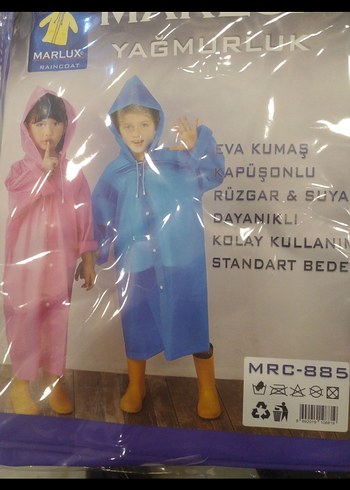 Renkli Uzun unısex Yağmurluk - Görsel 2