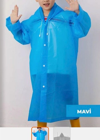 Renkli Uzun unısex Yağmurluk - Görsel 4