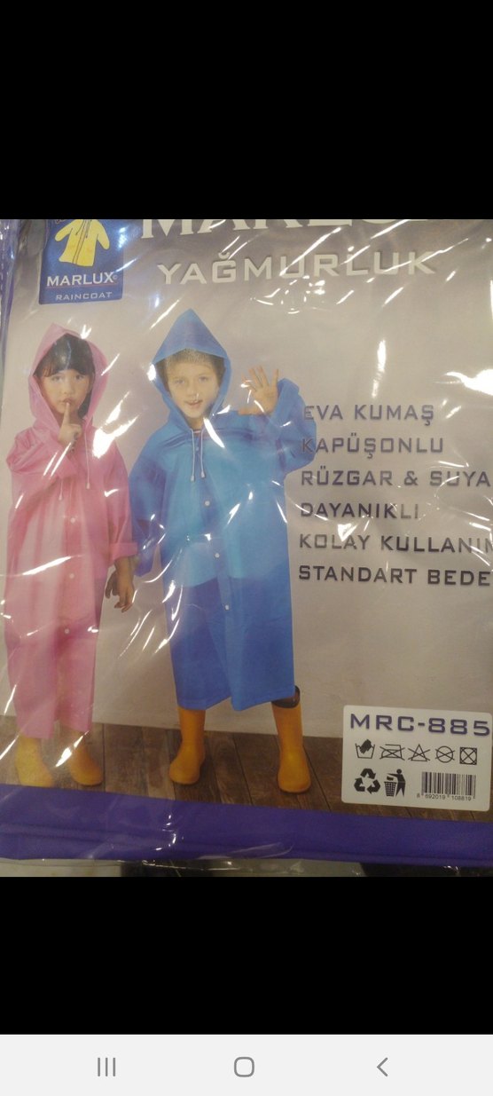 Renkli Uzun unısex Yağmurluk - Görsel 2