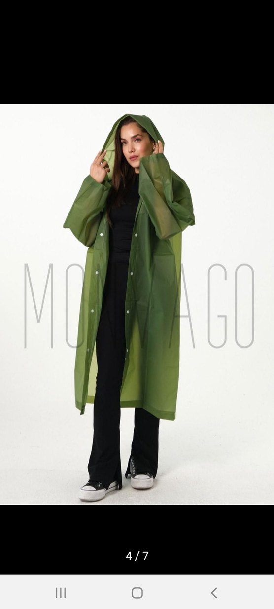 Renkli Uzun unısex Yağmurluk - Görsel 3