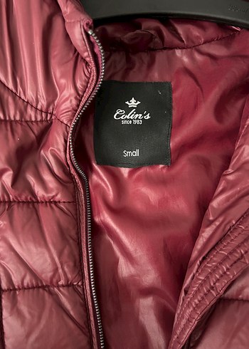 Bordo Kapüşonlu Kadın Kışlık Mont - Görsel 4