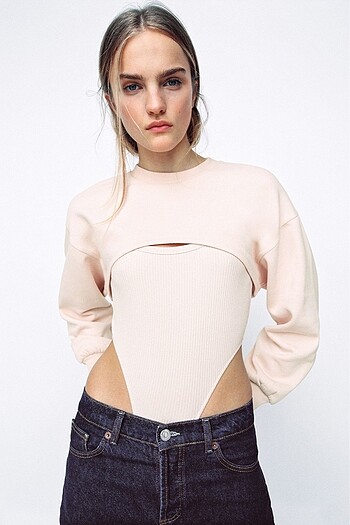 ZARA KISA SWEATSHIRT