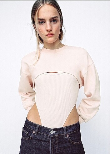 ZARA KISA SWEATSHIRT