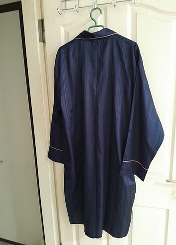 Fiyat dustu! Pierre Cardin,L,3'lu takim, lacivert saten sabahlik - Görsel 7