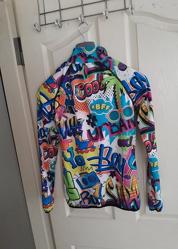 Yeni gibi, XS-S, tarz desenli likrali fermuarli mont - Görsel 4