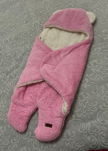 Pembe Peluş Bebek Battaniyesi - Görsel 2
